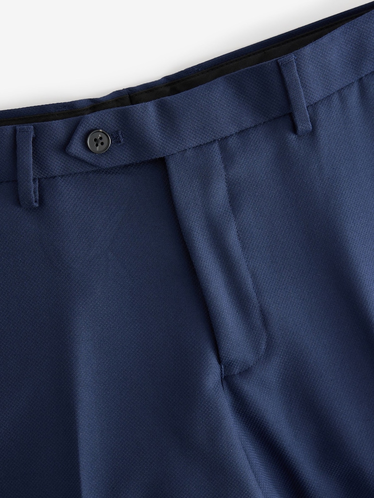 bleu vif - Coupe sur mesure - Pantalon de costume texturé - Image 9 of 9