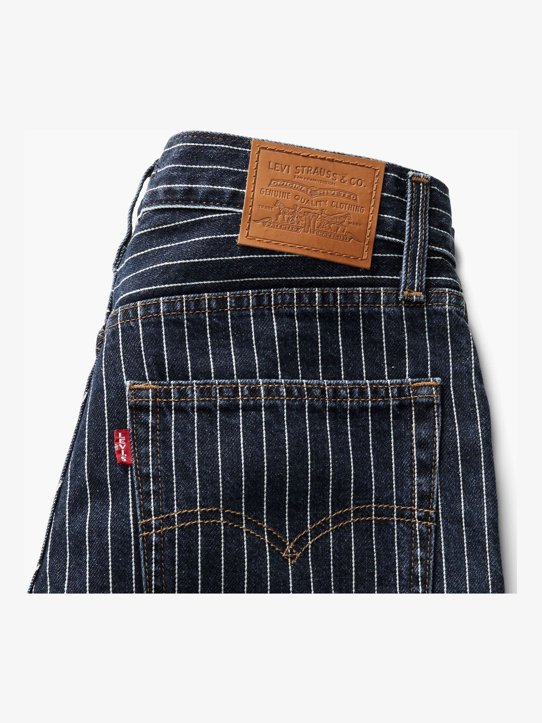 Pinstripe levi jeans clearance