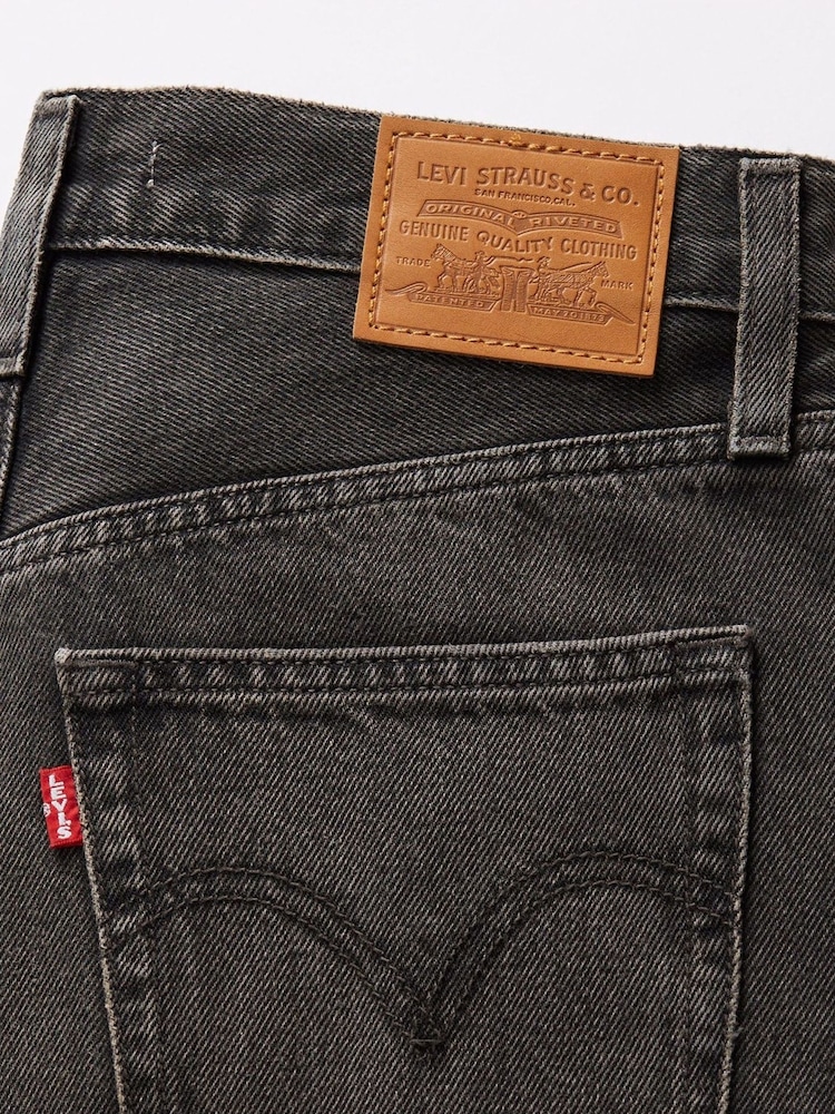 Levi's® Dark Black Ribcage Wide Leg 100% Cotton Jeans - Image 10 of 10