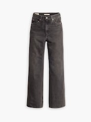Levi's® Dark Black Ribcage Wide Leg 100% Cotton Jeans - Image 9 of 10