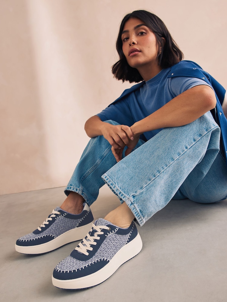 Navy Forever Comfort® Chunky Texture Trainers - Image 1 of 8