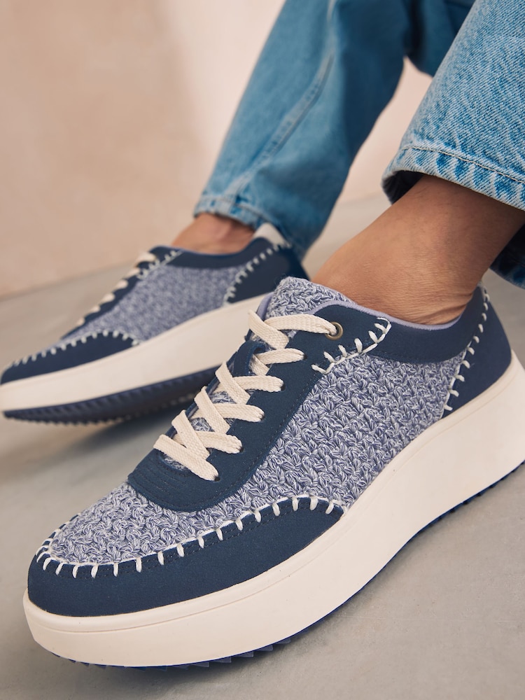 Navy Forever Comfort® Chunky Texture Trainers - Image 2 of 8