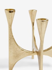 Gold Metal Tapered Candelabra Candle Holder - Image 3 of 5