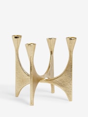 Gold Metal Tapered Candelabra Candle Holder - Image 5 of 5