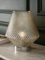 Champagne Gold Battery Operated Large Tapered Ambient Lamp - Image 1 of 5
