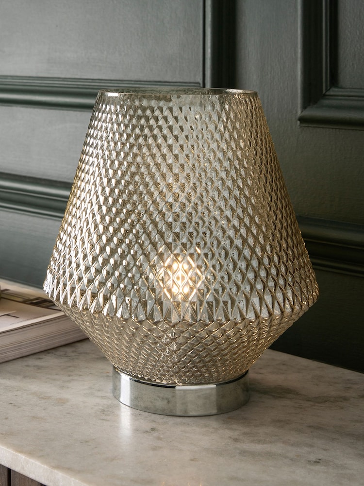 Champagne Gold Battery Operated Large Tapered Ambient Lamp - Image 1 of 5