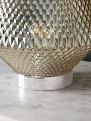 Champagne Gold Battery Operated Large Tapered Ambient Lamp - Image 4 of 5