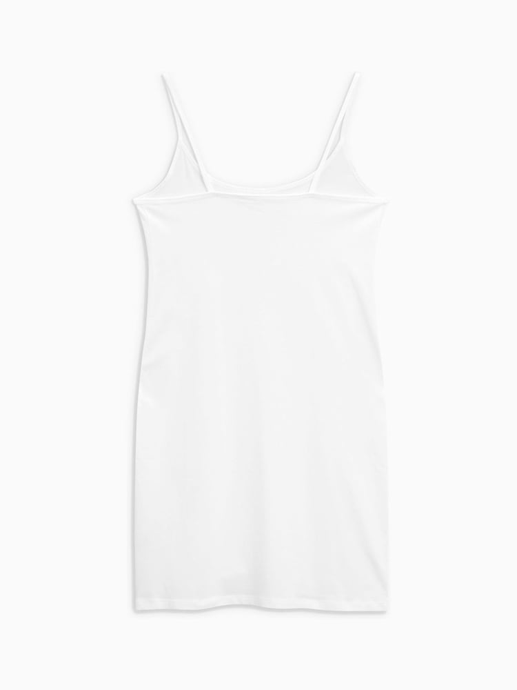 White Longline Thin Strap Vest - Image 2 of 4