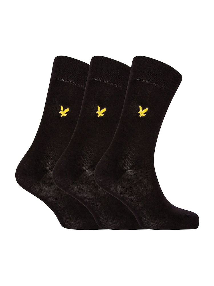 Black Lyle & Scott Socks 3 Pack - Image 1 of 3