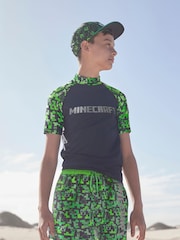 Green Minecraft Rash Vest (3-16yrs) - Image 1 of 3