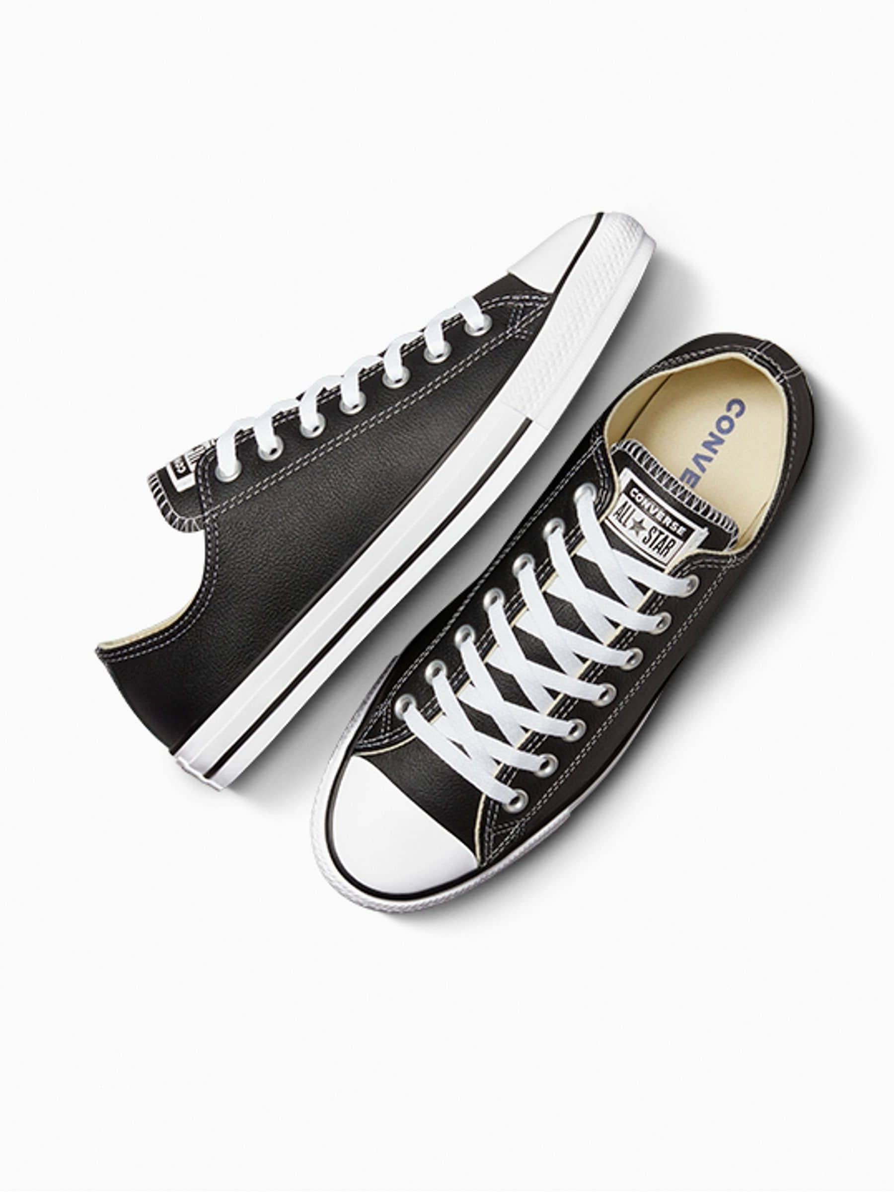 Buy Converse Black Leather Chuck Ox Trainers from the Next UK