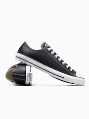 Converse Black Leather Ox Trainers - Image 11 of 15