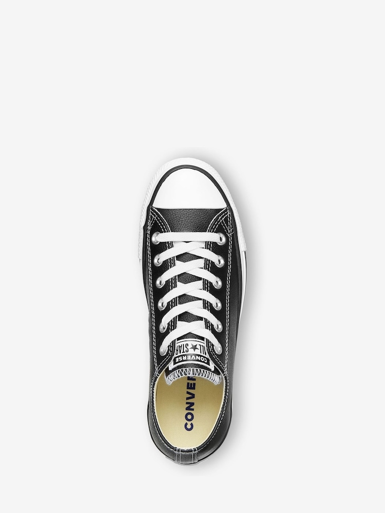 Converse Black Leather Ox Trainers - Image 12 of 15