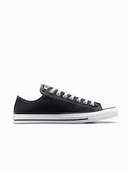 Converse Black Leather Ox Trainers - Image 4 of 15