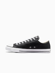 Converse Black Leather Ox Trainers - Image 5 of 15