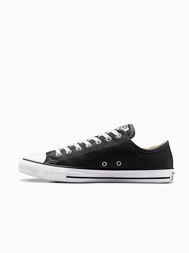 Converse Black Leather Ox Trainers - Image 5 of 15