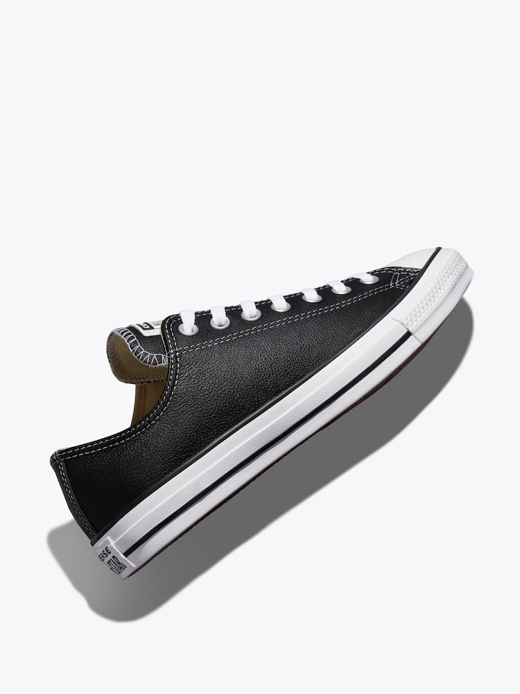 Converse Black Leather Ox Trainers - Image 7 of 15