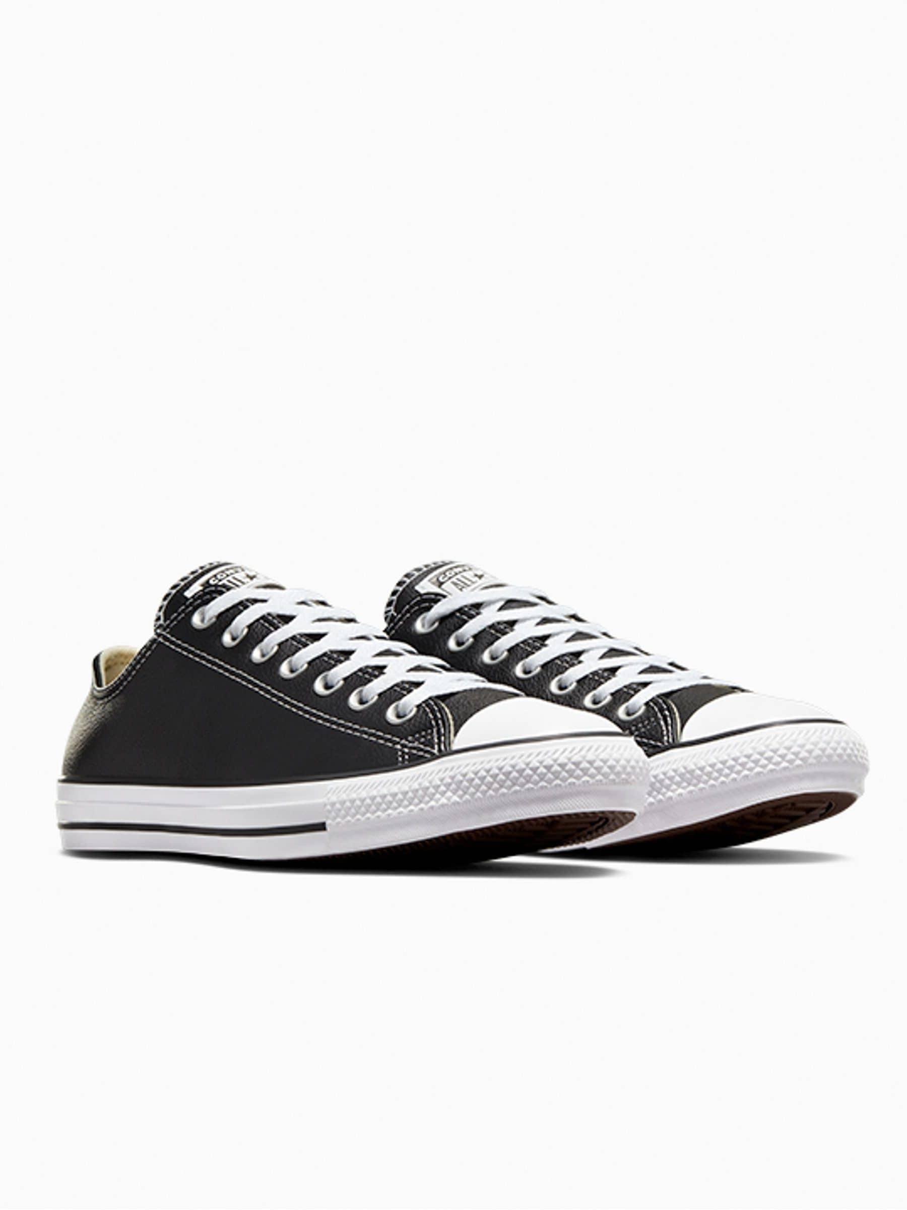 Buy Converse Black Leather Chuck Ox Trainers from Next USA