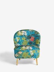 Clarke & Clarke Passiflora Kingfisher Blue Meteo Accent Chair - Image 2 of 7