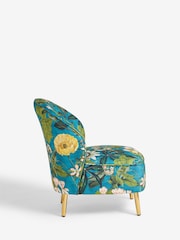 Clarke & Clarke Passiflora Kingfisher Blue Meteo Accent Chair - Image 4 of 7