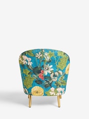Clarke & Clarke Passiflora Kingfisher Blue Meteo Accent Chair - Image 5 of 7