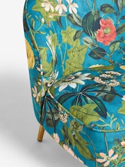 Clarke & Clarke Passiflora Kingfisher Blue Meteo Accent Chair - Image 6 of 7