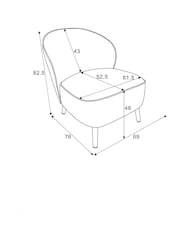Clarke & Clarke Passiflora Kingfisher Blue Meteo Accent Chair - Image 7 of 7