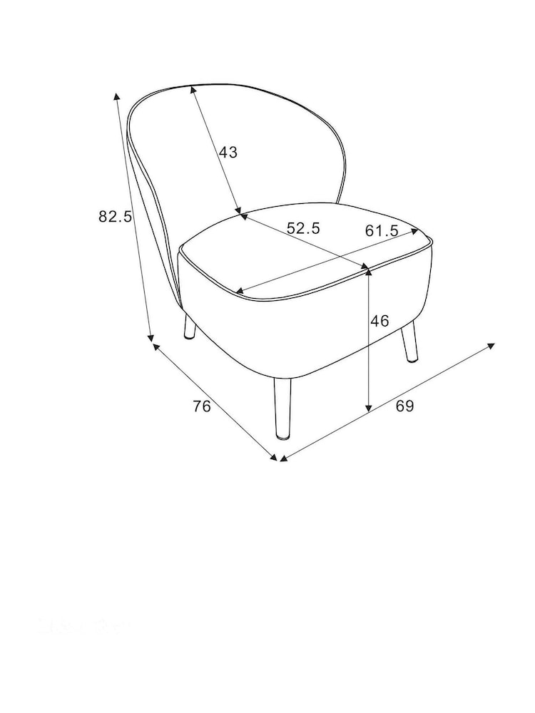 Clarke & Clarke Passiflora Kingfisher Blue Meteo Accent Chair - Image 7 of 7