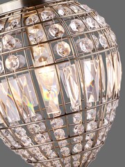 Searchlight Brass Comet Antique Brass & Clear Glass Ceiling Light Pendant - Image 2 of 3