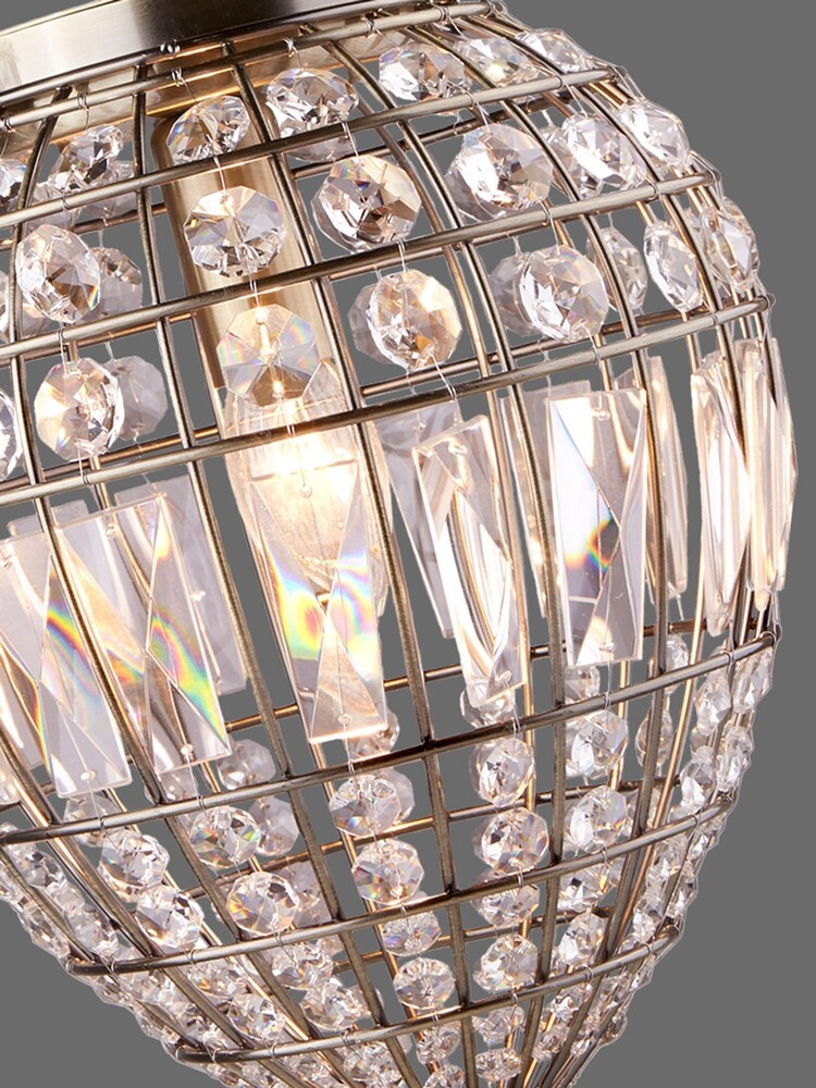 Searchlight Brass Comet Antique Brass & Clear Glass Ceiling Light Pendant - Image 2 of 3
