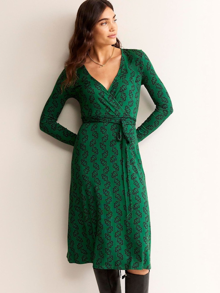 Boden Green Nina Jersey Midi Dress - Image 1 of 5