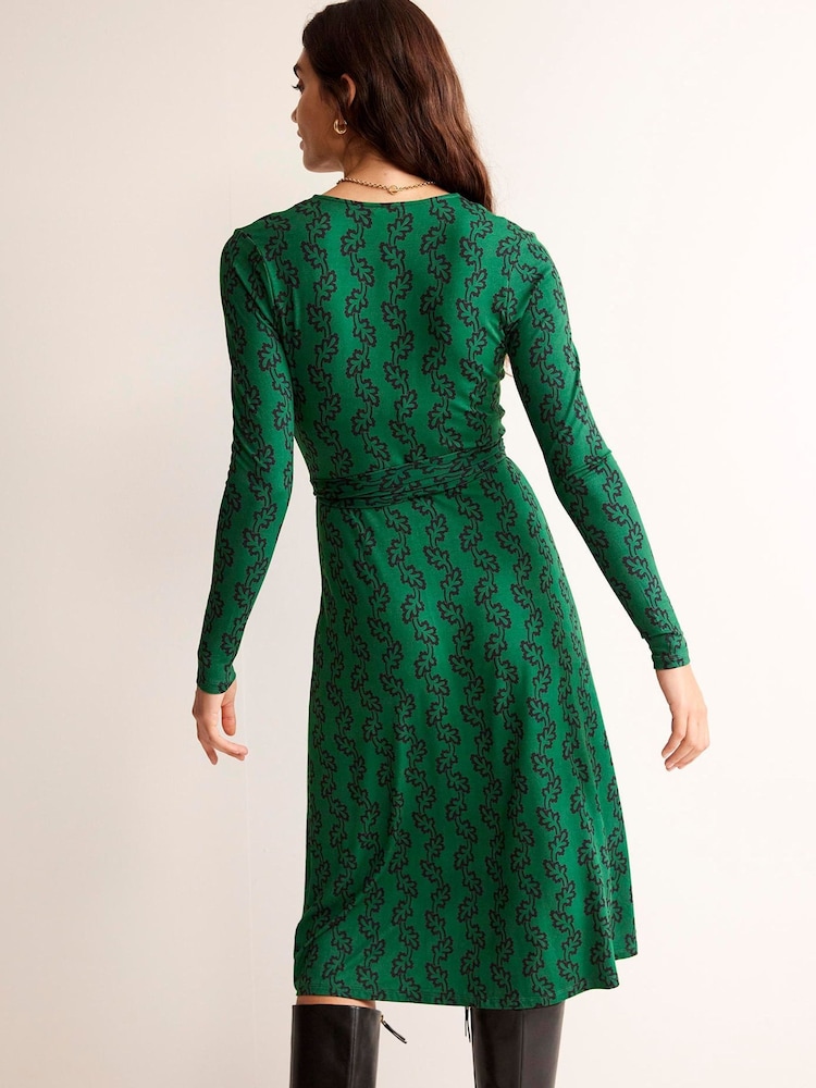 Boden Green Nina Jersey Midi Dress - Image 2 of 5