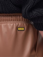 Barbour® International Camel Agusta Faux Leather Trousers - Image 5 of 6