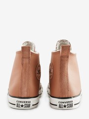 Converse Sand Fleece Lined All Star High Top Trainers - Image 4 of 10