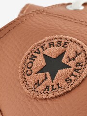 Converse Sand Fleece Lined All Star High Top Trainers - Image 8 of 10