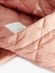 Camel Brown Shower Resistant Skirted Quilted Coat (3mths-7yrs) - Image 11 of 11