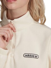 Кремовая толстовка с короткой молнией adidas Originals Vintage Sports - Image 5 of 7