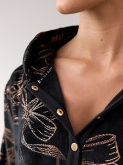 B by Ted Baker Foil Print Black Onesie - Image 5 of 8
