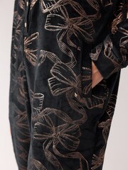 B by Ted Baker Foil Print Black Onesie - Image 7 of 8