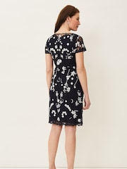 Phase Eight Blue Floris Embroidered Dress - Image 2 of 6