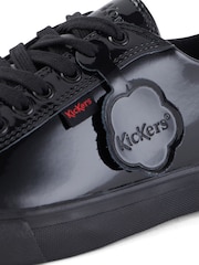 Kickers Black Leather Patent Tovni Lacer School Shoes - Image 10 of 10