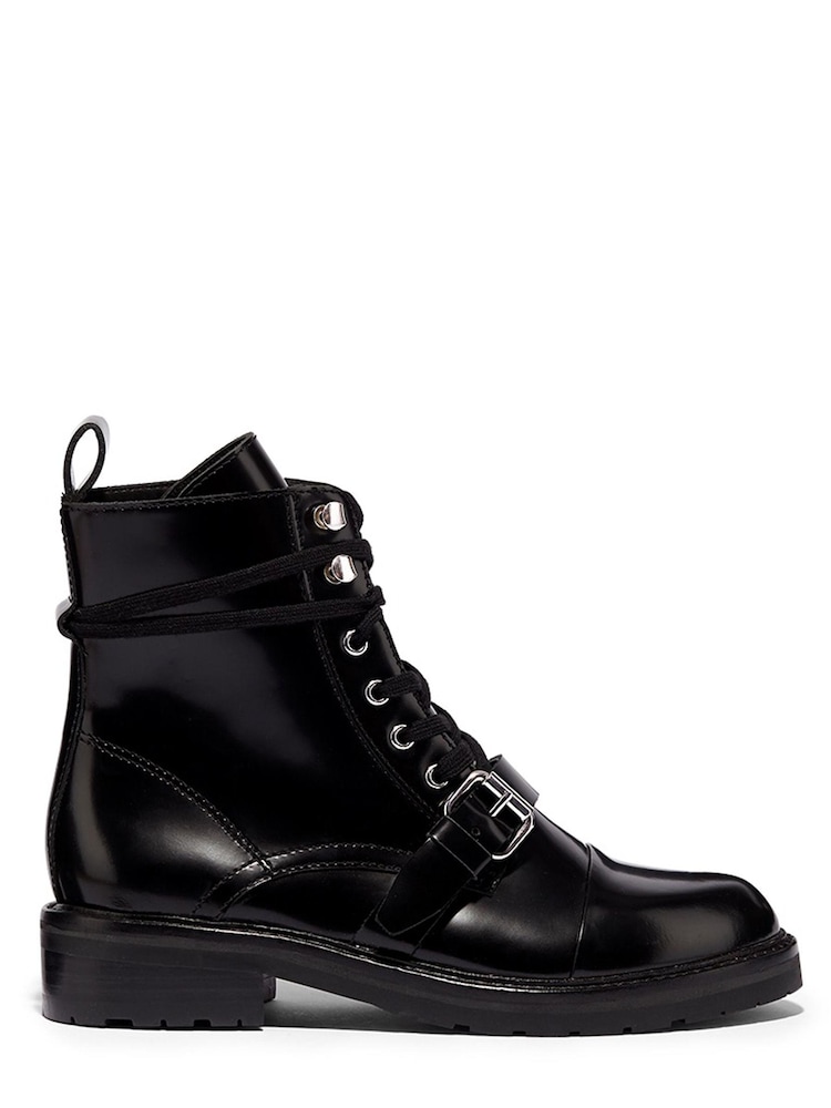 AllSaints Black Donita Ankle Calf Boots - Image 1 of 2