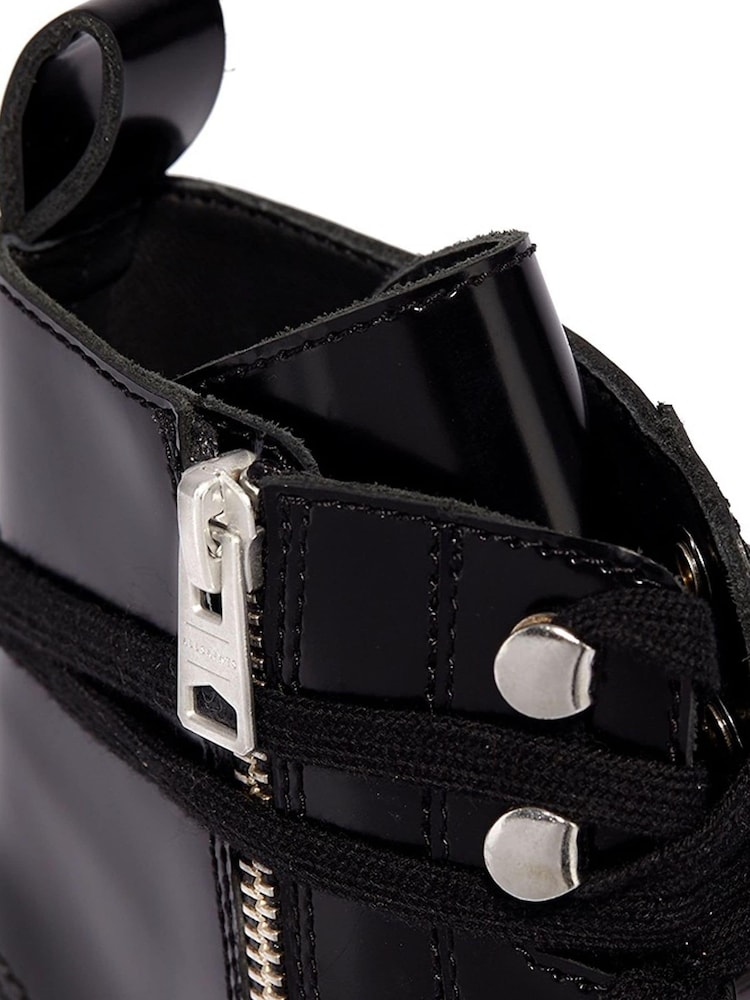 AllSaints Black Donita Ankle Calf Boots - Image 2 of 2