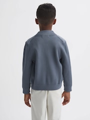 Reiss Airforce Blue Amos 9-14 yrs Hybrid Zip-Through Quilted jacket - Image 5 of 6