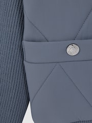Reiss Airforce Blue Amos 9-14 yrs Hybrid Zip-Through Quilted jacket - Image 6 of 6