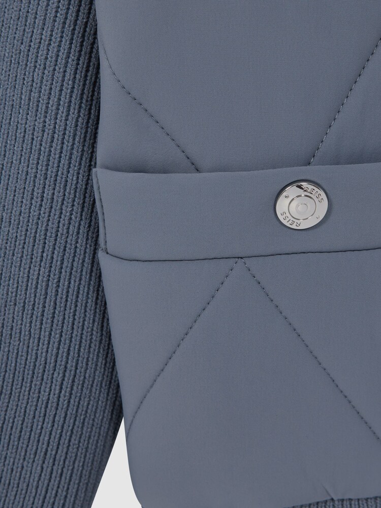 Reiss Airforce Blue Amos 9-14 yrs Hybrid Zip-Through Quilted jacket - Image 6 of 6