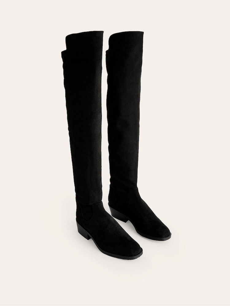 Boden Black Over-The-Knee Stretch Boots - Image 2 of 4