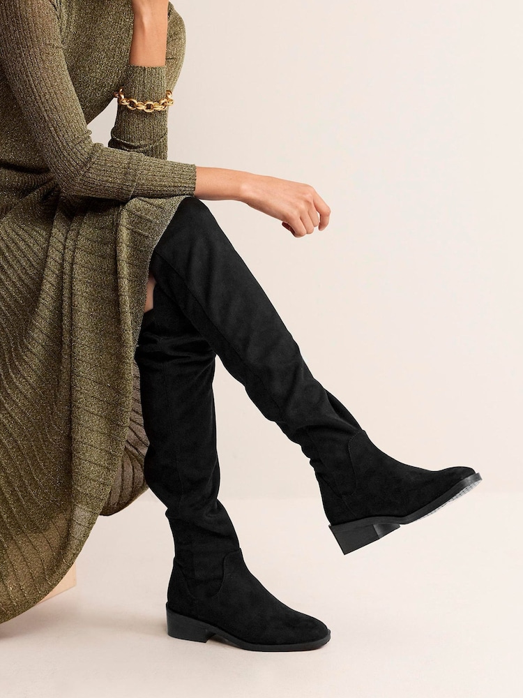 Boden Black Over-The-Knee Stretch Boots - Image 4 of 4