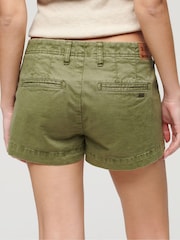 Superdry Green Chino Hot Shorts - Image 2 of 5