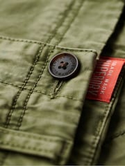 Superdry Green Chino Hot Shorts - Image 4 of 5